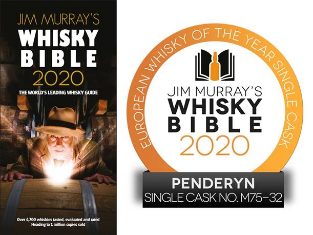 Penderyn win European Single Cask of the Year in Jim Murray’s Whisky Bible 2020