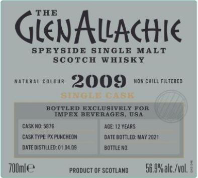GA 2009 12 yo PX Puncheon Cask 5876